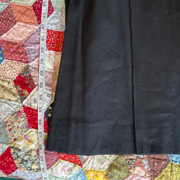 Diane von Furstenberg Black Linen Blend Pleat Front Flare Pants Size 8 DVF NWT - Picture 6 of 7